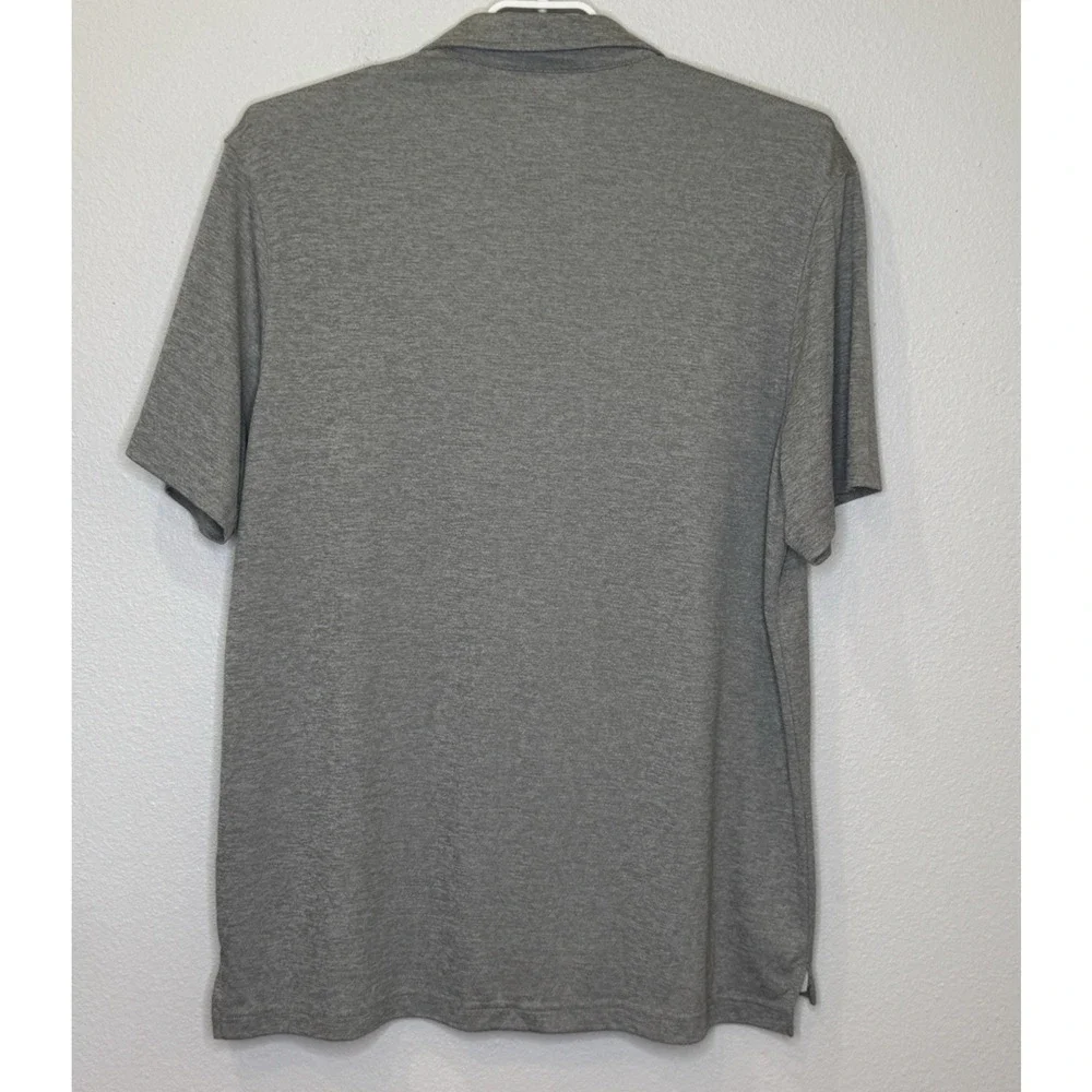 Duluth Trading Co Polo Shirt Mens Sz Large Heathered Gray Short Sleeve‎ Collared